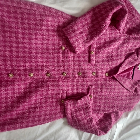 $198 Tuckernuck Pomander Place Magenta Tweed Stacie Dress Xl - Picture 7 of 10